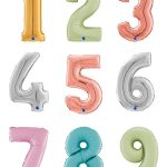 Folienzahl 75 cm verschiedene Farben mit Helium gefüllt