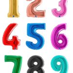 Folienzahl 95cm verschiedene Farben mit Helium gefüllt