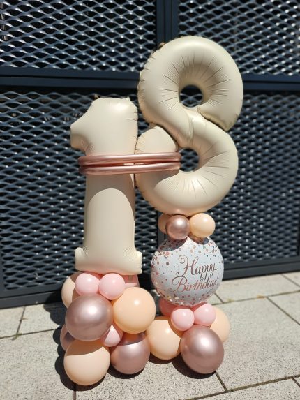 Zahlenbouquet zum 18. Geburtstag