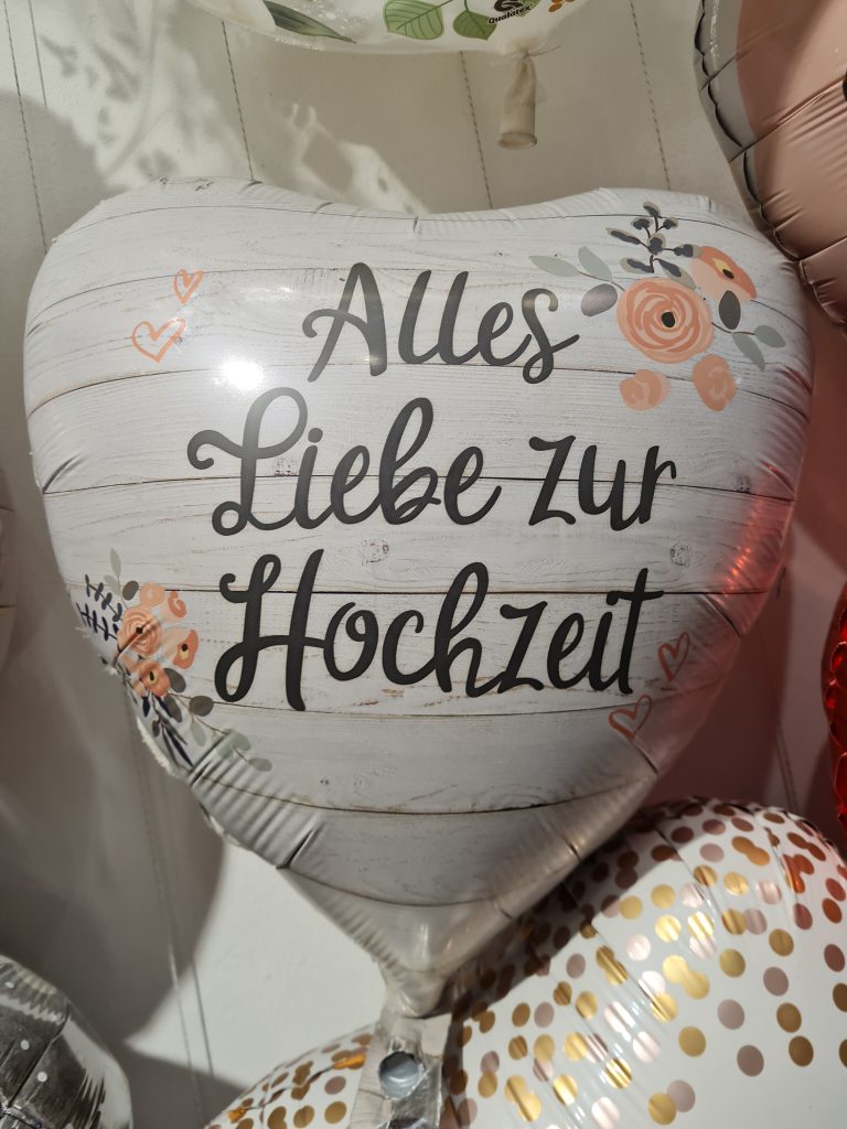 Folienballon Alles Liebe zur Hochzeit