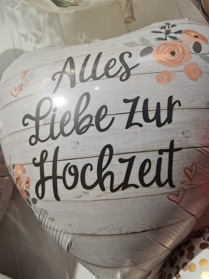 Folienballon Alles Liebe zur Hochzeit