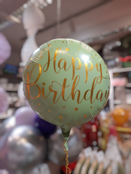 Folienballon Happy Birthday Grün