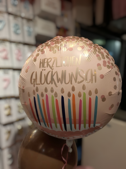 Folienballon Herzlichen Glückwunsch rund