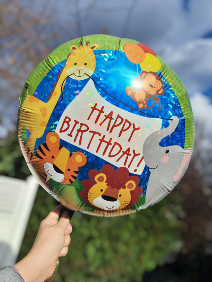 Folienballon Happy Birthday Zootiere