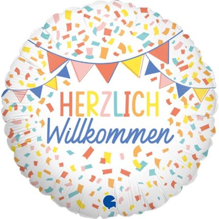 Folienballon Herzlich Willkommen