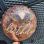 Folienballon Happy Birthday Roségold