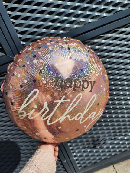 Folienballon Happy Birthday Roségold
