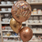 Ballonset Happy Birthday Roségold und Gold