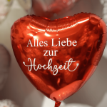 Folienballon Alles Liebe zur Hochzeit Herz Rot
