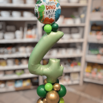 Ballonbouquet Dino mit Zahl
