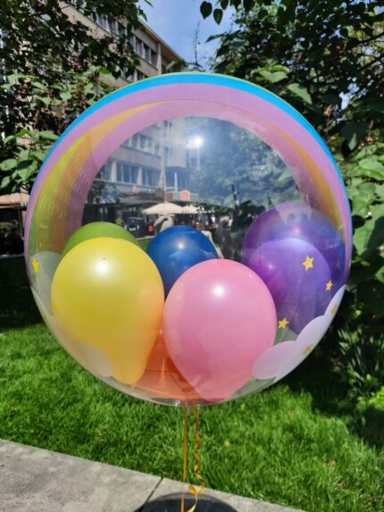 Regenbogen Bubble Ballon