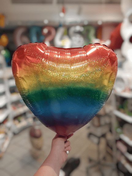 Folienballon Regenbogen Herz