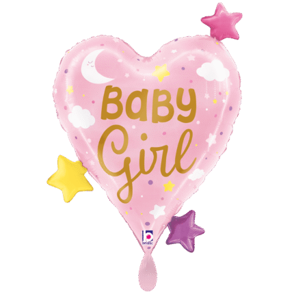 Baby Girl | Baby Boy Herz Folienballon