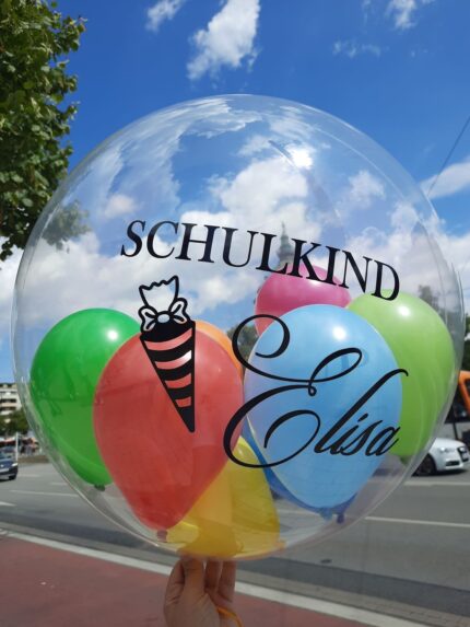 Schulkind Bubble Ballon