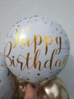 Ballon Set Happy Birthday Gold und Weiß – Bild 7