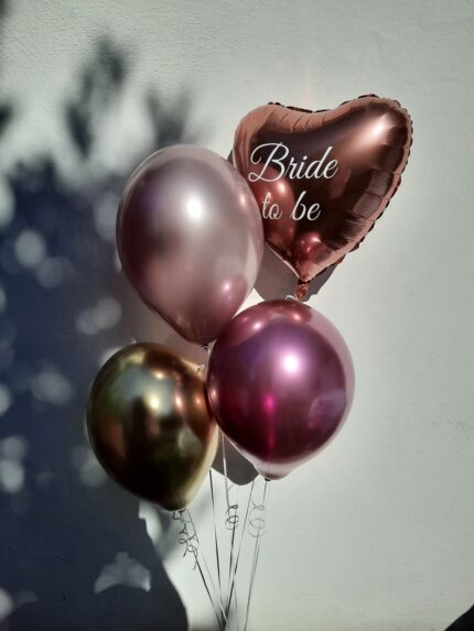 Bride to be Ballon Set Roségold Rosa und Gold