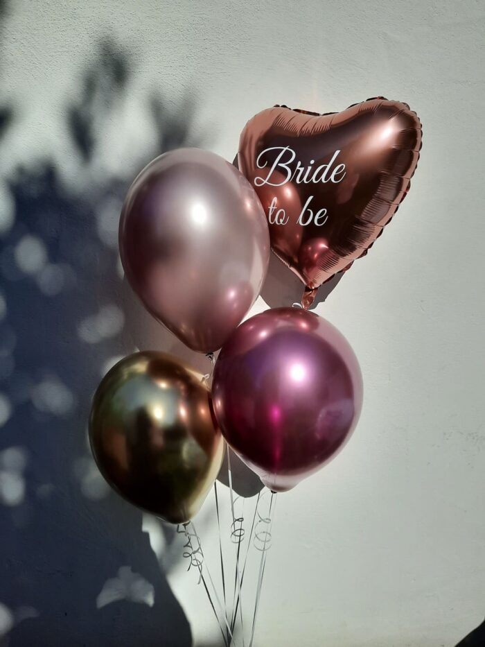 Bride to be Ballon Set Roségold Rosa und Gold – Bild 1