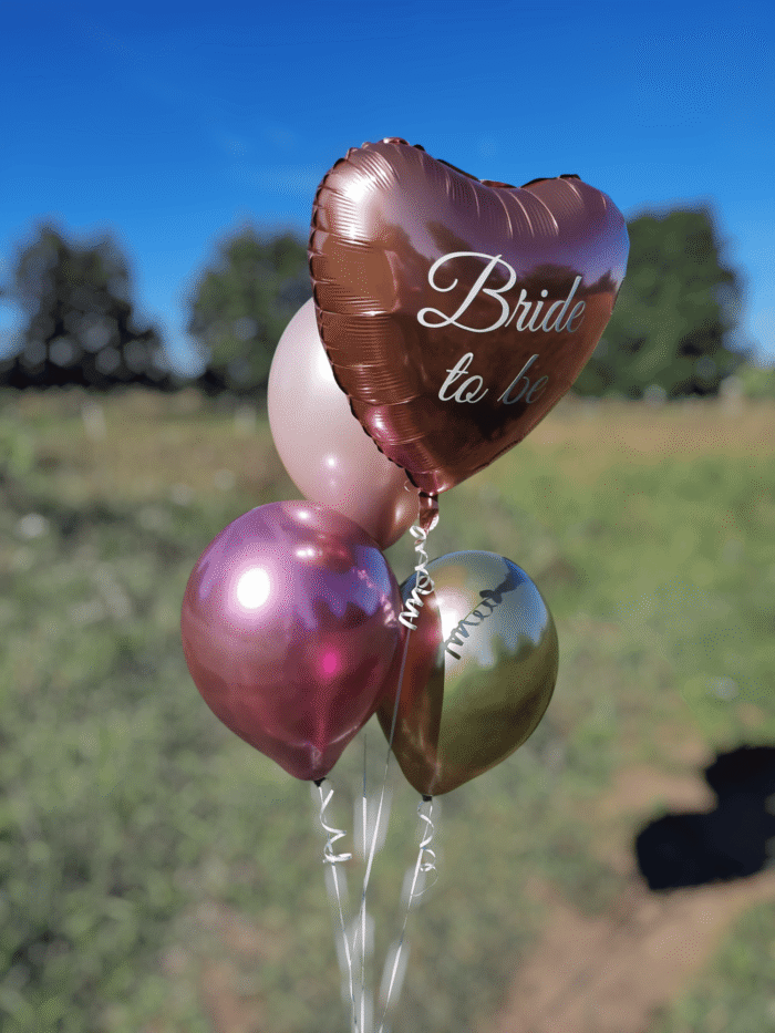 Bride to be Ballon Set Roségold Rosa und Gold – Bild 2