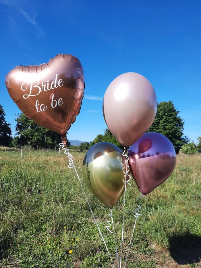 Bride to be Ballon Set Roségold Rosa und Gold – Bild 3