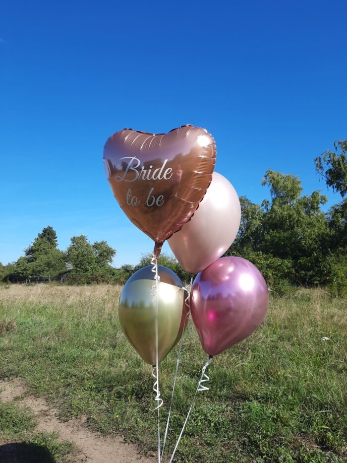 Bride to be Ballon Set Roségold Rosa und Gold – Bild 6