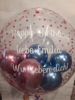 Bubble Ballon mit 8 kleinen Ballons - auf Wunsch personalisiert – Bild 3