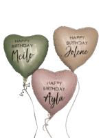 Happy Birthday Herz mit Personalisierung Wunschname