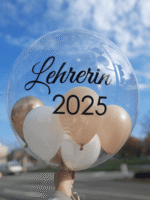 Bubble Ballon mit 8 kleinen Ballons - auf Wunsch personalisiert – Bild 3