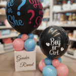 Baby Gender Reveal Ballon mit Konfetti gefüllt in Rosa oder Blau