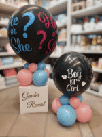 Baby Gender Reveal Ballon mit Konfetti gefüllt in Rosa oder Blau