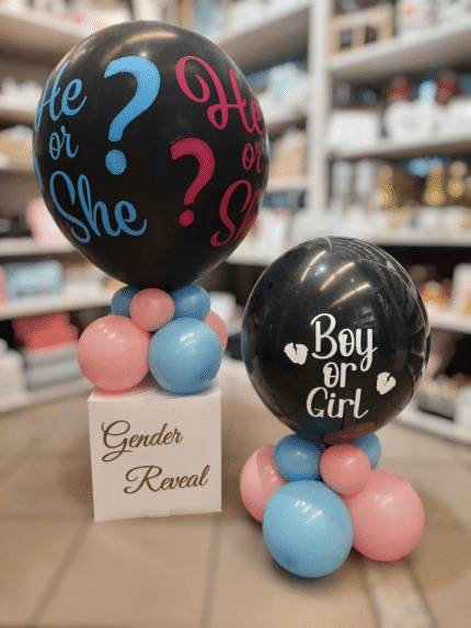 Baby Gender Reveal Ballon mit Konfetti gefüllt in Rosa oder Blau