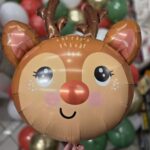 Folienballon Rentierkopf Rudolph Weihnachten
