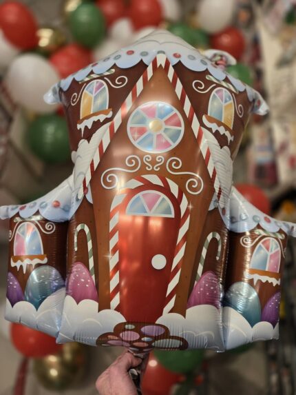 Folienballon Lebkuchenhaus Weihnachten