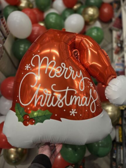 Folienballon Weihnachtsmütze Nikolausmütze Weihnachten