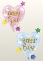 Baby Girl oder Baby Boy Folienballon Herz