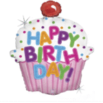 Happy Birthday Cupcake Folienballon