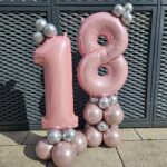 Ballonbouquet - zwei Zahlen - mit Standfuß