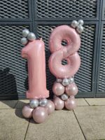Ballonbouquet - zwei Zahlen - mit Standfuß