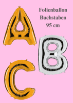 Folien Buchstabe 95 cm Gold oder Silber – Bild 2