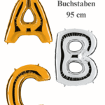 Folien Buchstabe 95 cm Gold oder Silber