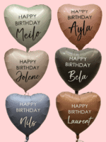 Happy Birthday Herz Ballon mit Namen personalisiert – Bild 2