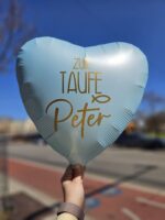 Herz Ballon zur Taufe mit Namen – Bild 2