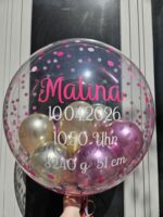 Bubble Ballon mit 8 kleinen Ballons - auf Wunsch personalisiert – Bild 3
