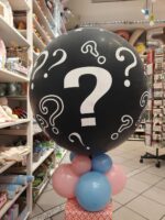 Baby Gender Reveal Ballon mit Konfetti gefüllt in Rosa oder Blau – Bild 9