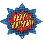 Folienballon Happy Birthday Superheld