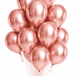 Latex Ballons Ø 30 cm Chrom Roségold
