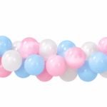Ballon Girlande Set 4 hellblau Rosa