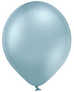 Latex Ballons Ø 30 cm Chrom Hellblau – Bild 2