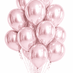 Latex Ballons Ø 30 cm Chrom Pink Gold