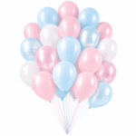 Latex Ballon Ste rosa Hellblau Strauß