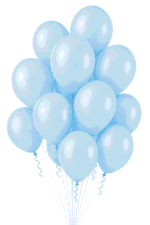 Latex Ballons Ø 30 cm Basis Hellblau